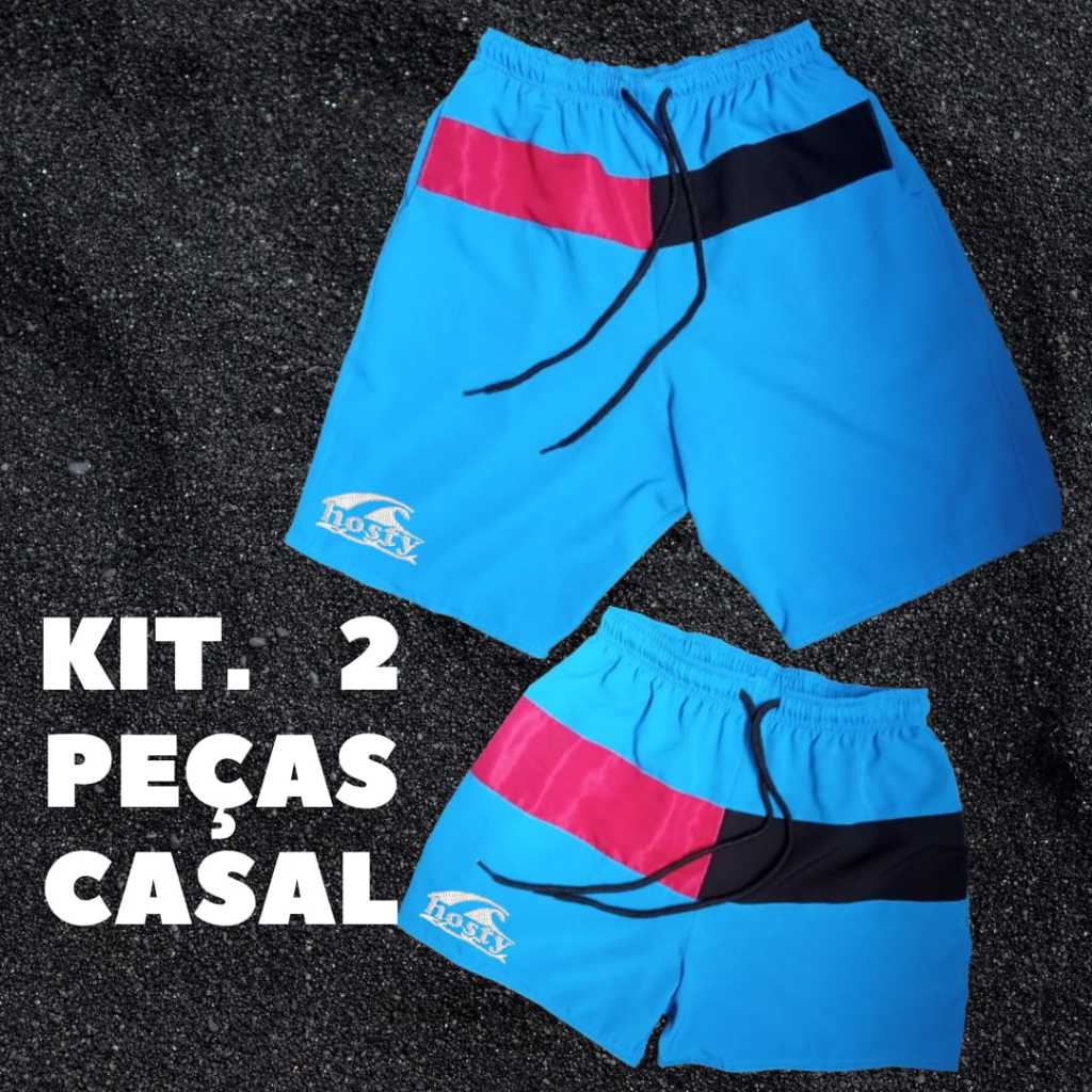 Kit Casal Short Praia Hello Kitty REF 0222