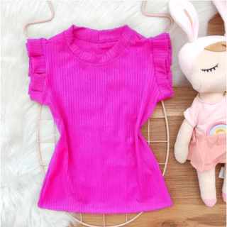 Kits 3 Blusa infantil Menina Babado Canelado 2 a 10 anos