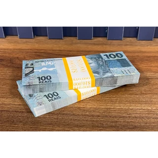 Notas Cenográficas 100 R$ (20 unidades) sem valor monetário