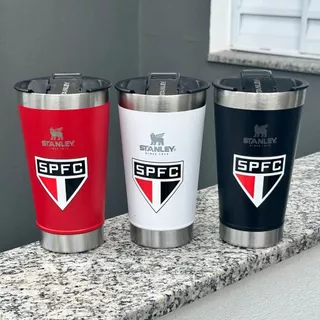 Enviamos no Mesmo Dia Copo Termico Original Personalizado SAO PAULO VERMELHO PRETO OU BRANCO
