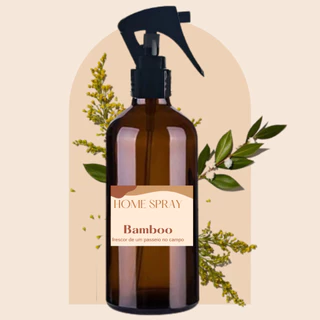 Home Spray Aromatizador de Ambientes de Bamboo - Óleo Essencial, Cheirinho para Casa, Lençol, Loja | Vidro Âmbar