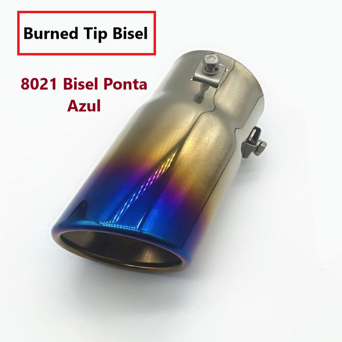 Universal Burned Tip Reto Bisel Saída Dupla Ponta De Escapamento Do ...