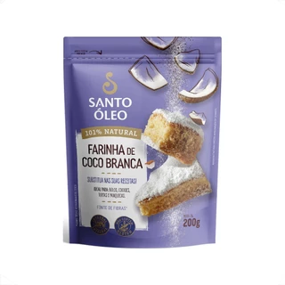Farinha de Coco Branca 100% Natural S/ Gluten 200g