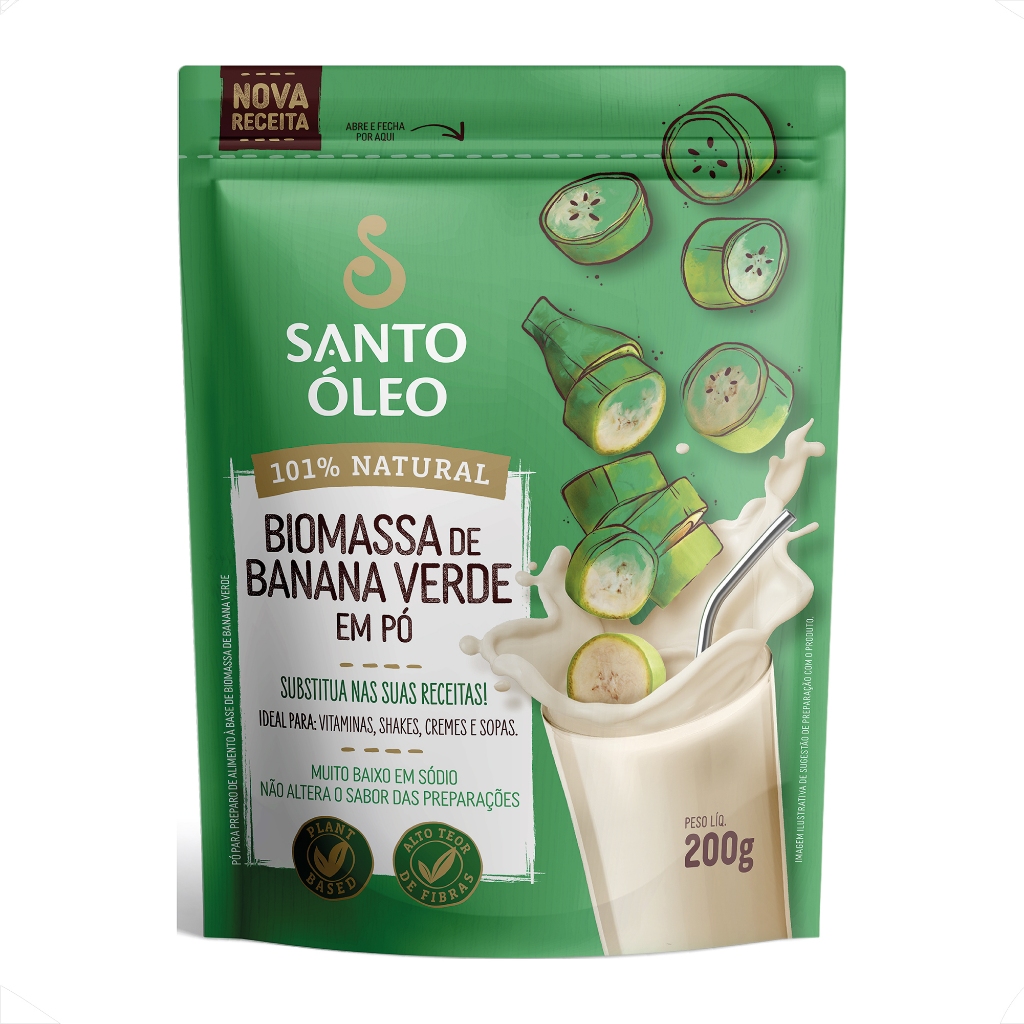 Leite em Pó de Biomassa De Banana Verde 200g