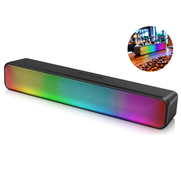 Caixa De Som Soundbar Bluetooth Gamer Sem Fio Para PC Notebook TV Smart ...