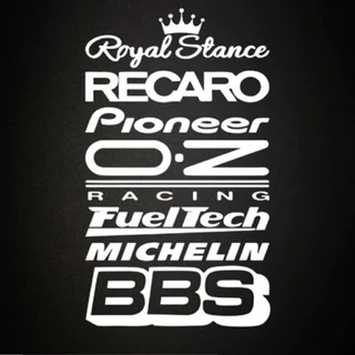 Kit Adesivo Para Carros Tuning Rebaixado Marcas Esportivas