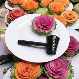 Fatiador multifuncional de aço inoxidável para flores, modelo universal, para saladas, frutas, vegetais, cenouras, pepinos, ferramenta de escultura espiral.