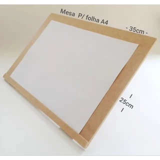 Prancheta Mesa para Desenho Portátil Para Folha A4 em Madeira Mdf c/2 Inclinações