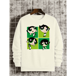 Moletom Masculino Gola Redonda Careca Sem Capuz Blusinha Feminina Algodão Meninas Super Poderosa Poderosas Docinho