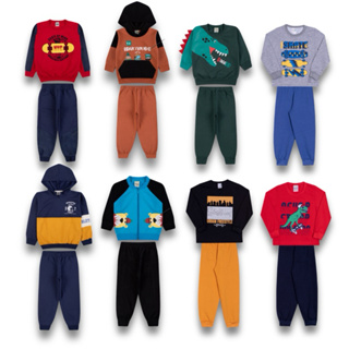 Lote 8 Peças Moletom Masculino Menino Infantil Inverno Outono Conjunto Bebê 1 a 8