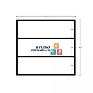 Estante Expositora em mdf preto com portas em acrílico 70x66x17