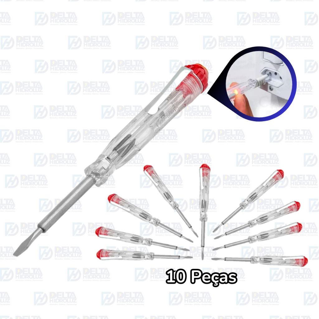 Kit 10 Chaves De Teste Detectora De Energia Tensão Ate 500v | Shopee Brasil