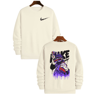 Moletom Gola Redonda Unissex Careca Sem Capuz Camiseta Masculina Skatista Algodão Streetwear Algodão