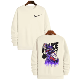 Moletom Gola Redonda Unissex Careca Sem Capuz Camiseta Masculina Skatista Algodão Streetwear Algodão