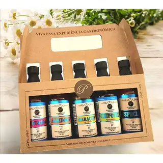 Kit 5 molhos de Pimenta 60ml artesanal, direto do produtor de Minas gerais - sem conservantes e sem gluten