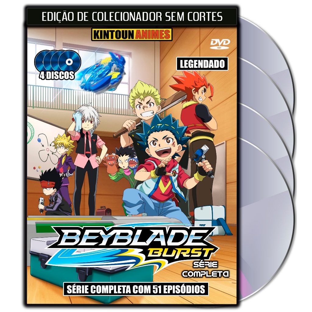 Beyblade Burst Anime Completo em DVD | Shopee Brasil