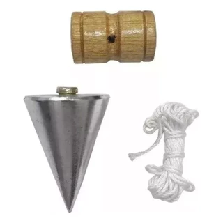 Prumo De Centro. 300 G. Corpo De Aço. Cordão 3 METROS