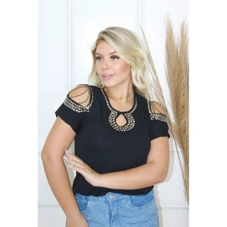Blusa de pedraria bordada a mão, t-shirts, camiseta, luxo ,brilho.