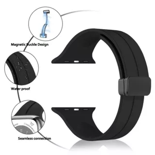 Pulseira De Fivela Silicone Ultra Band Magnética Para Relógio Apple Watch e Iwo serie série Ultra 8 7 6 5 3 SE 2 1 38mm/40mm/41mm/42mm/44mm/45mm/49mm