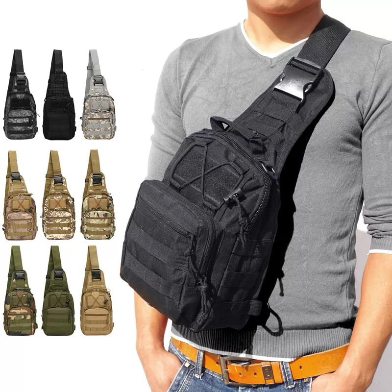 Bolsa De Ombro Triangular Militar Camping Mochila Masculina[mc-1]