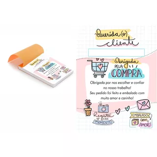Kit 5 Blocos (500 Folhas) / Querida (o) cliente