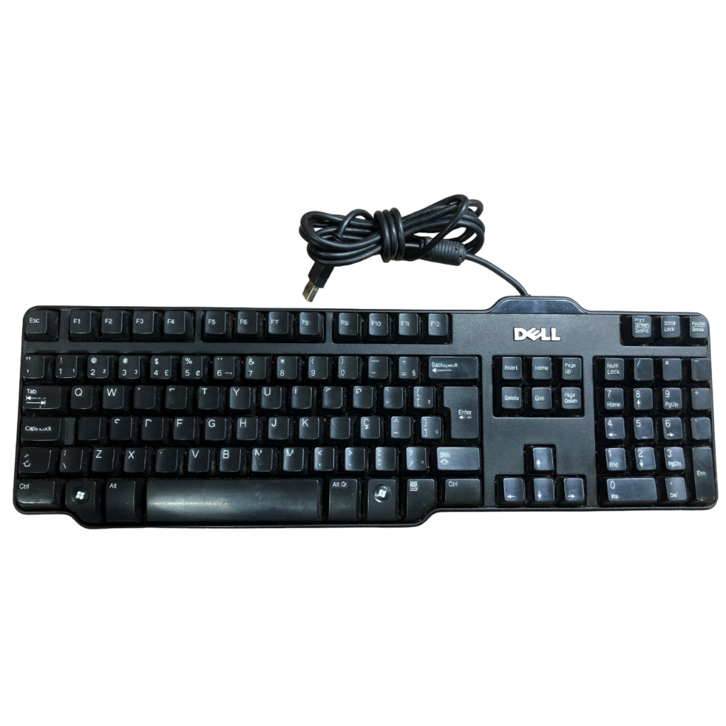Teclado USB Dell SK8115 RT7D50 Preto Computador PC com teclas apagadas ...
