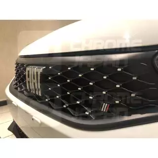 Cromo Grade Colméia Dianteira Fiat Argo 2021+ Adesivo