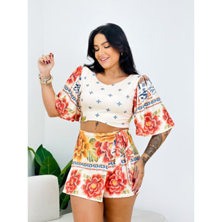 Conjunto Levis Feminino Estampado 2 Peças Casual Lovito