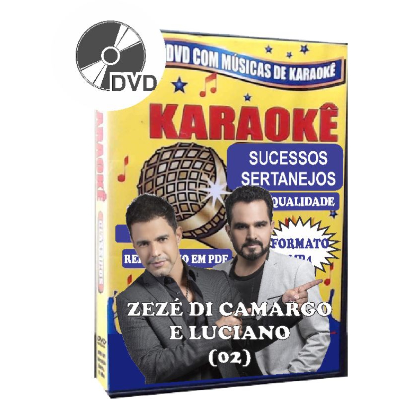 Dvd Karaoke ZEZÉ DI CAMARGO E LUCIANO 02- Sucessos Sertanejos Mp4 ...