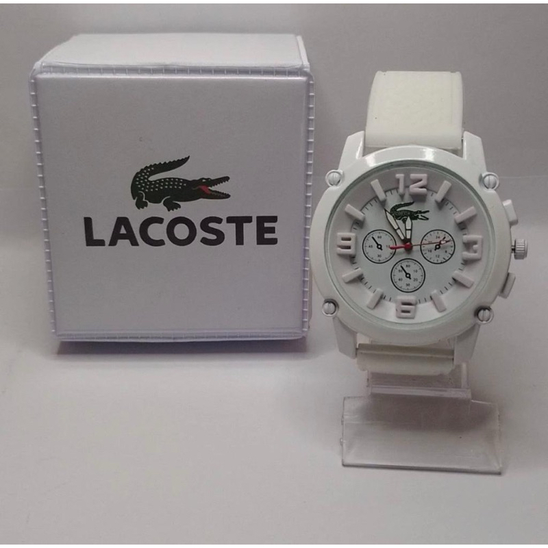 relógio branco Lacoste