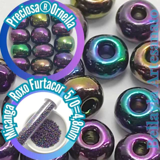 Miçanga Preciosa® 5/0 (4,6mm)cor Roxo Furtacor (59195) +ou- 700 unids.