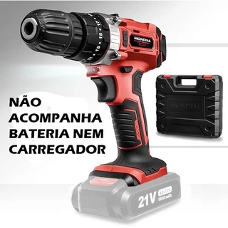 Parafusadeira e Furadeira Mondial 21V Sem Bateria e Sem Carregador - Com Maleta - PF-09M