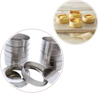 Kit Forma Para Quiche 10x3cm Com 6 Peças Fundo Falso