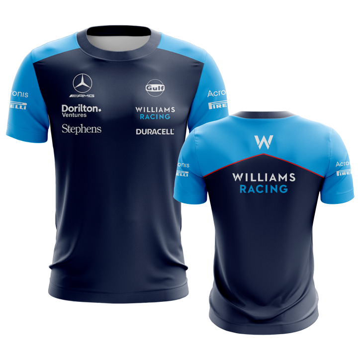 Camisa Camiseta Formula 1 Williams 2023 casual proteção UV