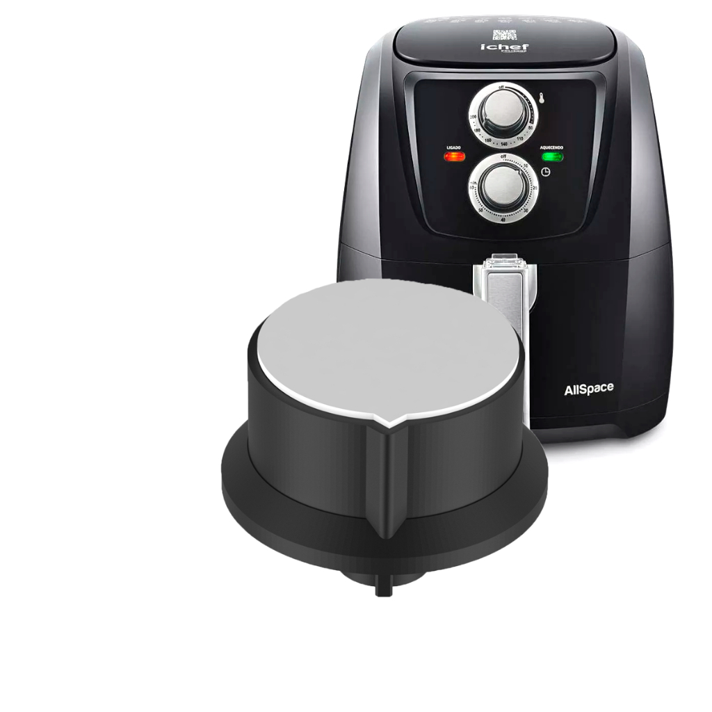 Botão Air Fryer Reposição Polishop AFPS-01-B Allspace Preto