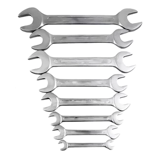 Kit Jogo De Chave Fixa 8 Peças Em Ferro Fundido Forjado 6 A 22mm Profissional Uso Geral Prático