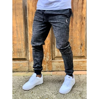 Calça Masculina Elastano Jacquard Jogger Treino Academia