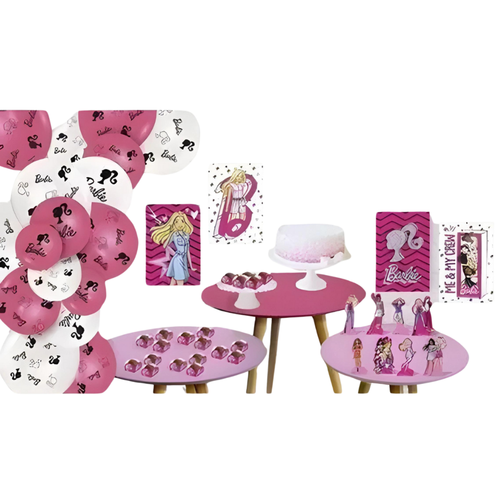 Kit Festa Barbie E Amigas Desenho Completo - 62 Peças | Shopee Brasil