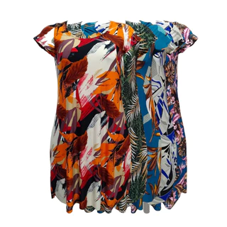 Kit 2 Vestidos Adulto Malha Fria Liganet Verão Lindas Estampas Feminino