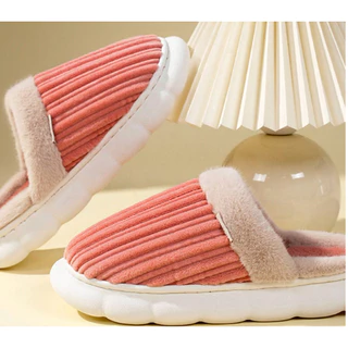 Chinelos de algodão com sola grossa outono e inverno para casais antiderrapantes internos e externos para homens e mulheres em casa de pelúcia com sola grossa quente