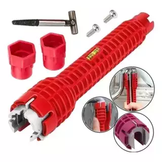 Chave Hidráulica Ferramenta Profissional Para apertar cano Instalar Torneira 8 em 1 Chave de Encanamento