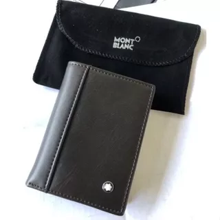 Porta Cartão Carteira Masculina Preto e Marrom - Couro Legítimo - - Carteira Slim - Com Dust Bag