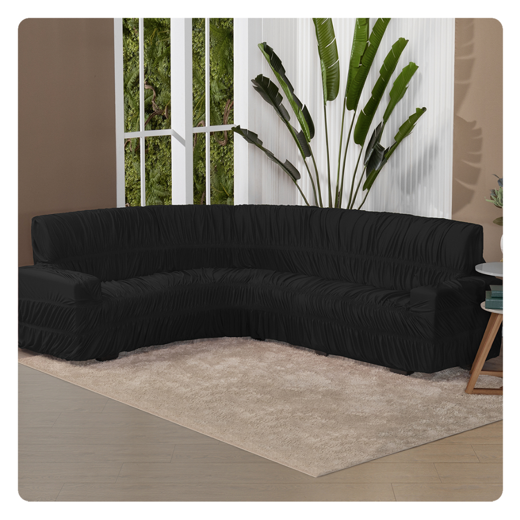 Capa De Sofa Canto Elasticada Malha Até 6 Lugares Preço de Fábrica