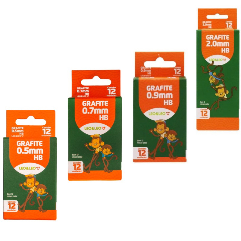 Grafite 0.5mm/0.7mm/0.9mm/2.0mm Caixa Com 12 Tubos Escolha A Espessura!