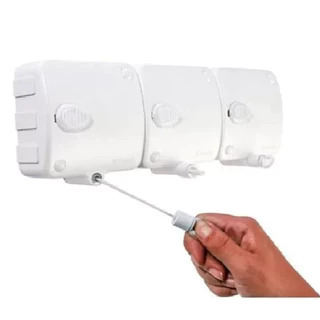 Varal Retrátil Stendmax Maxeb Kit 3 Peças Corda Móduloso Recolhe Automático 6m Corda Cor Branco