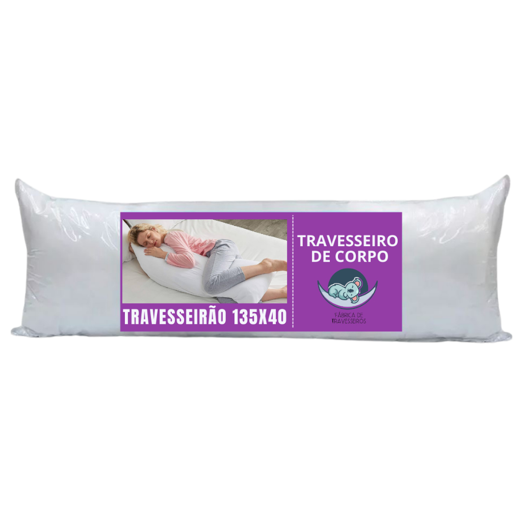 Travesseiro De Corpo Xuxão 100% Fibra Siliconada Impermeável *COM ZIPER*