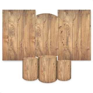Capas Painéis de Festa Sublimados Vários Modelos Tema Madeira