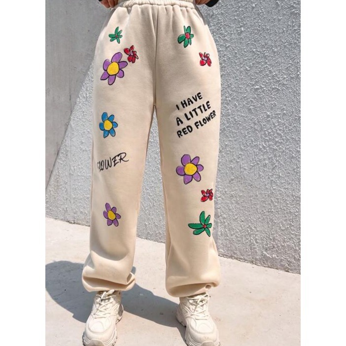 Calça De Moletom Algodão Varias Estampas Delicadas Tumblr Inverno