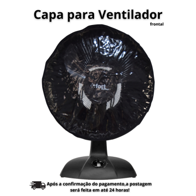 Capa Ventilador Protetora Contra Pó Preto Anti Poeira