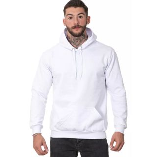 Moletom Blusa de Frio Masculino Liso Básico com Bolsos e Capuz Promoção
